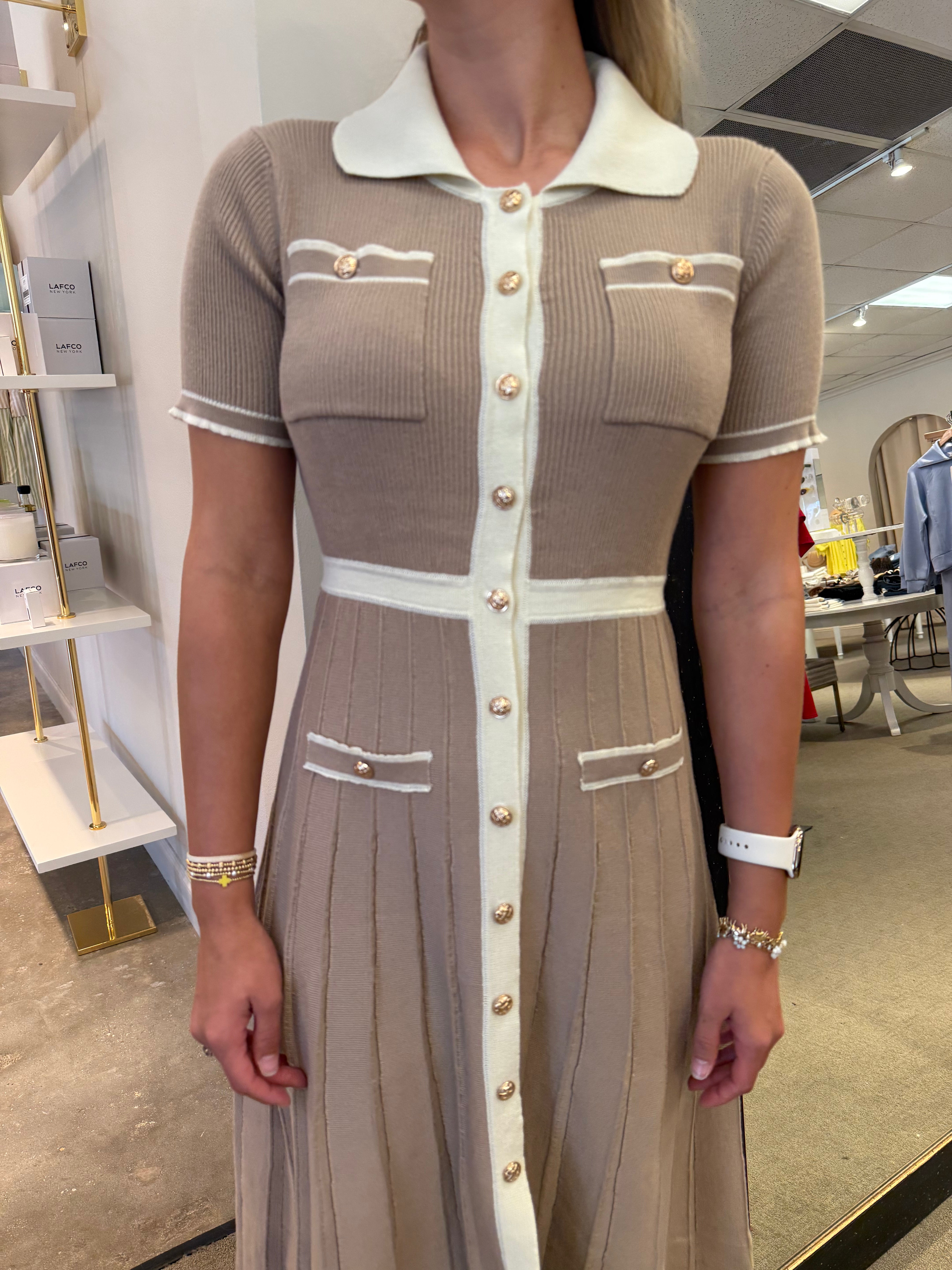 Lindsly Midi Dress Taupe
