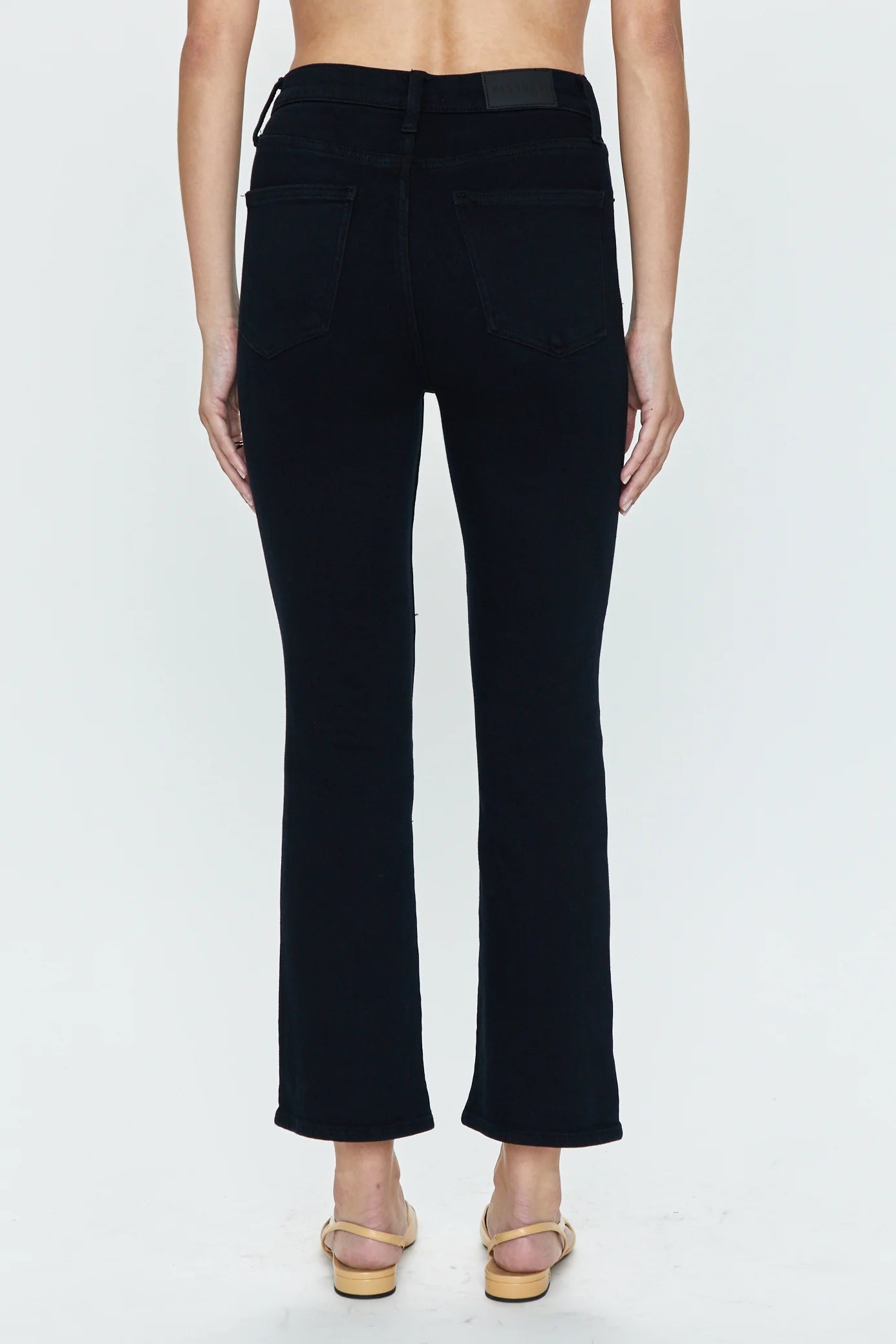 Lennon Cropped Boot Jean Dark Vinyl