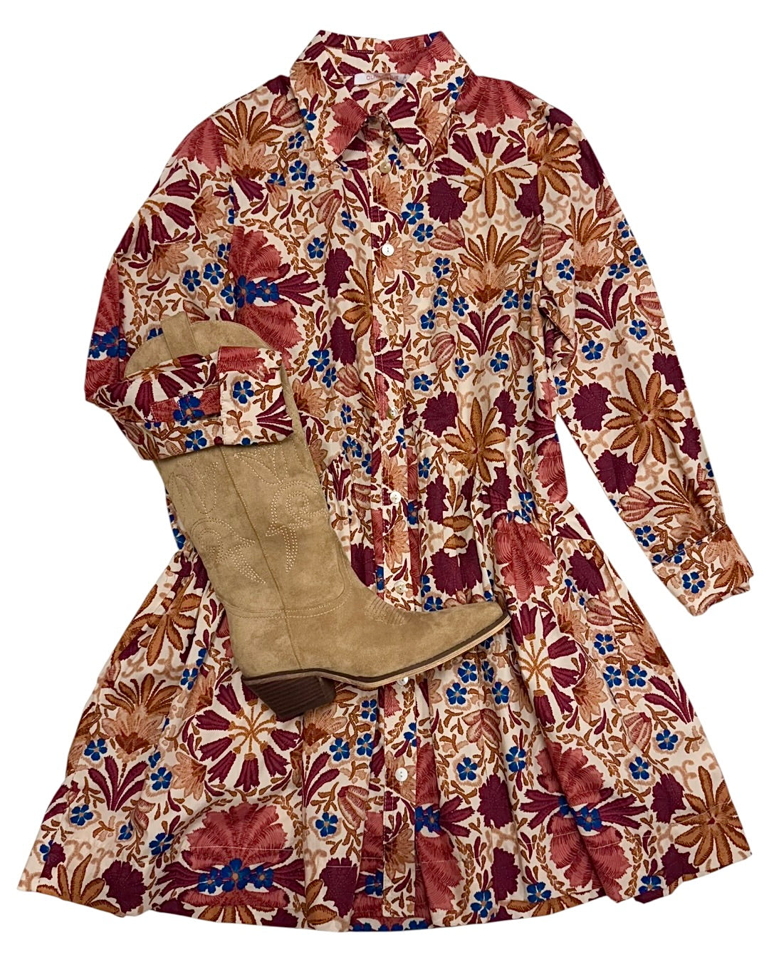 Karmen Dress Cream/Rust