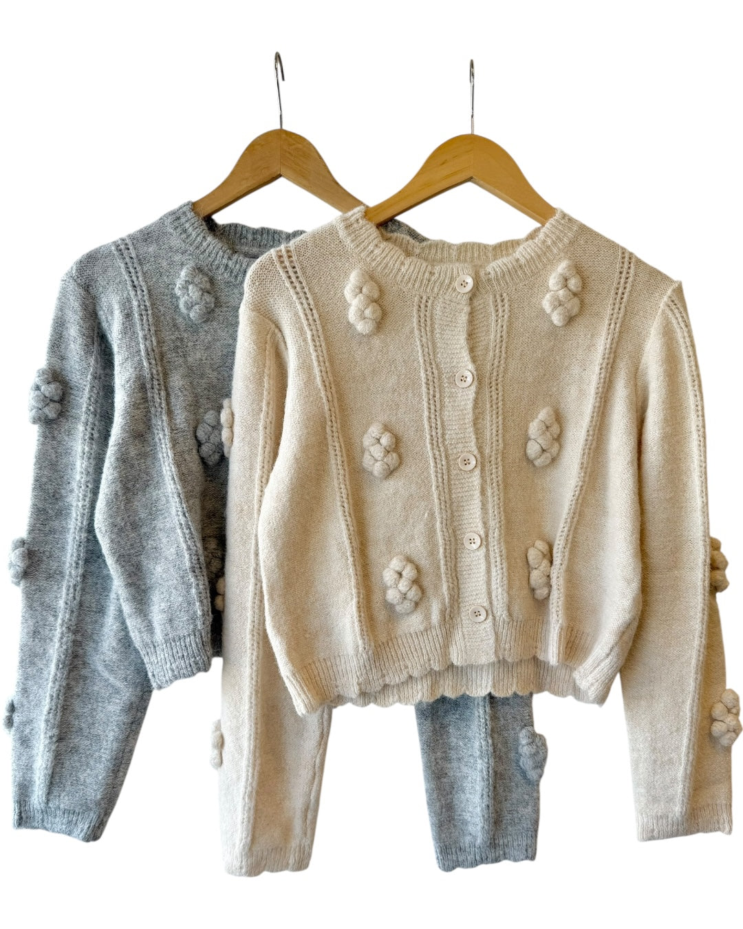 Klarrisa Button Down Sweater Heather Grey