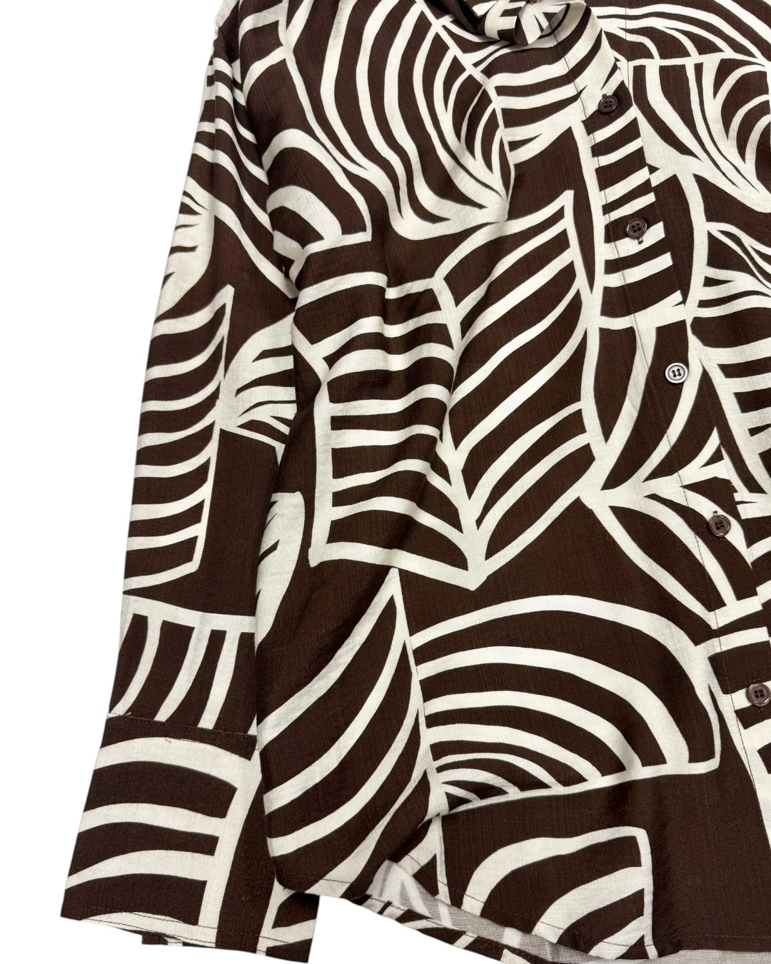 Ida Collar Blouse Brown Ferns