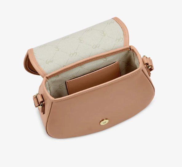 Jenni Saddle Bag Cappuccino Smooth Calfskin Leather