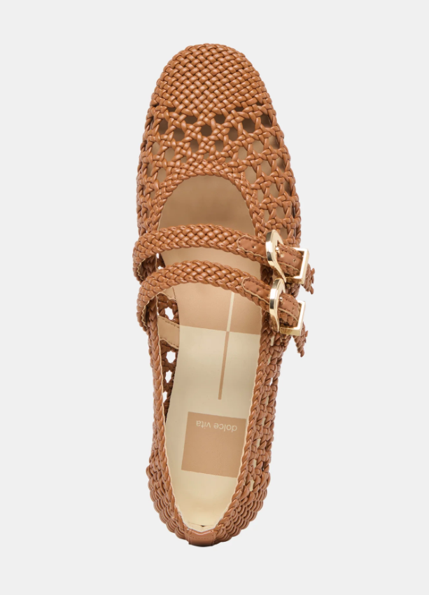 Woven Maryjane Flat Saddle