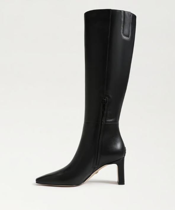 Sylvia Leather Tall Boot Black