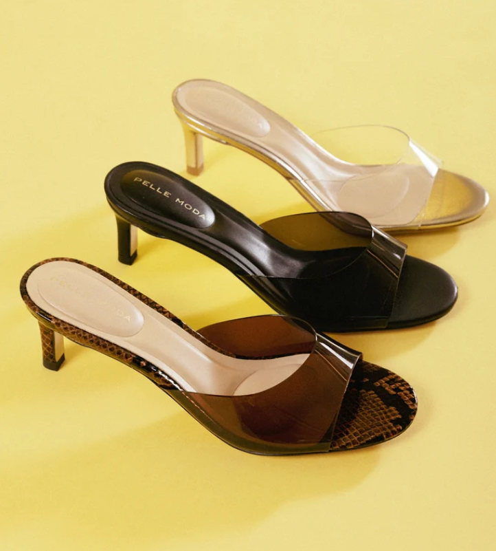 Clear Kitten Heel Snake