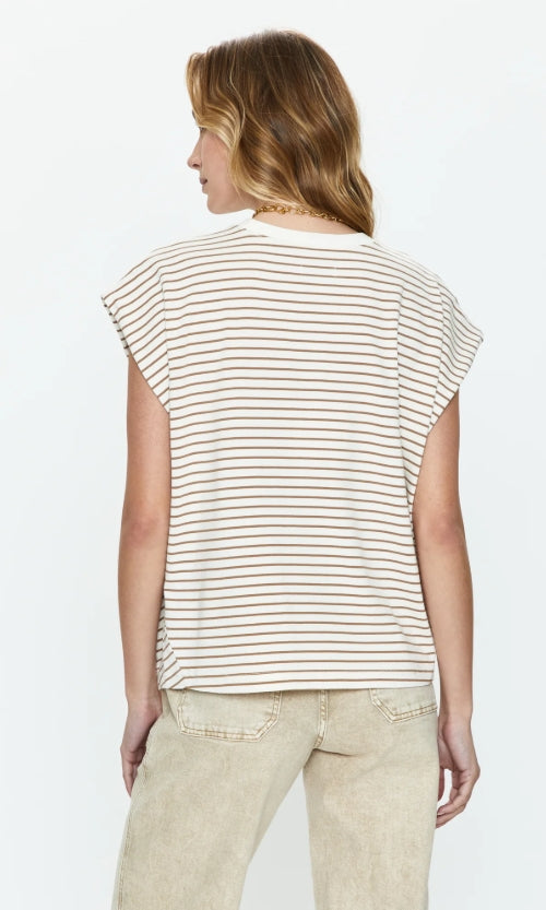 Trina Muscle Tee Sable Stripe
