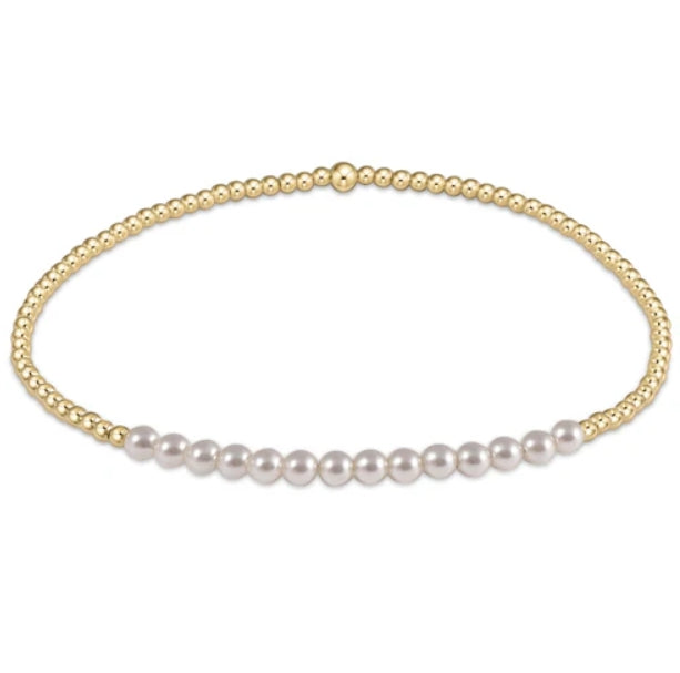 Bliss 2mm Bead Bracelet - Pearl