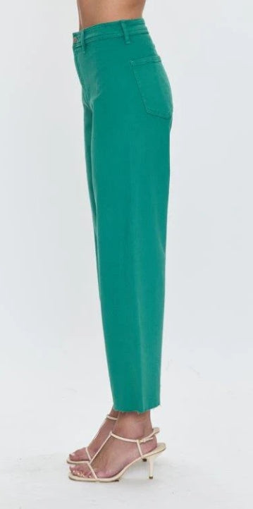 Penny Crop Wide Leg Jean Viridian