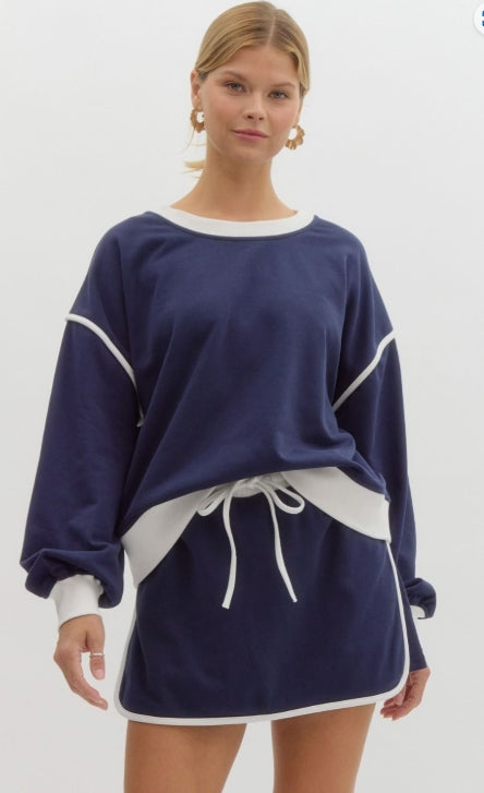 Everly Top Navy