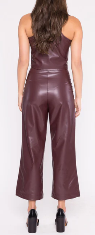 Vegan Leather Tank Top Oxblood