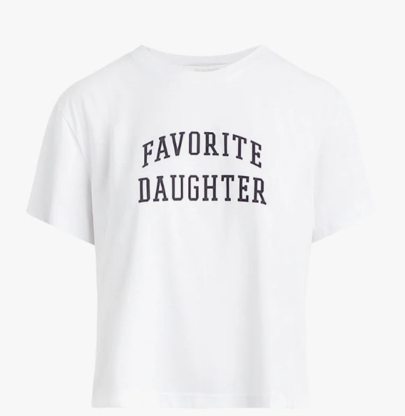FD Cropped Collegiate Tee White