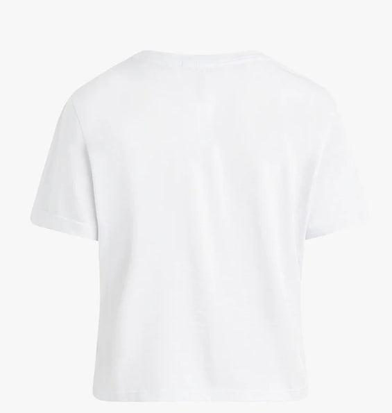 FD Cropped Collegiate Tee White