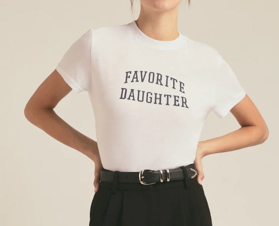 FD Cropped Collegiate Tee White