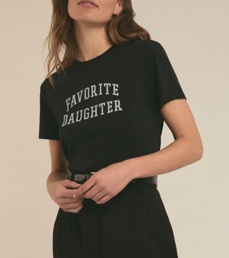 FD Cropped Collegiate Tee Black