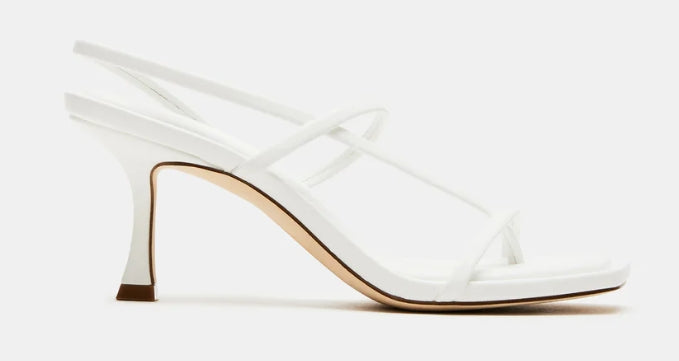Dainty Strap Heel White