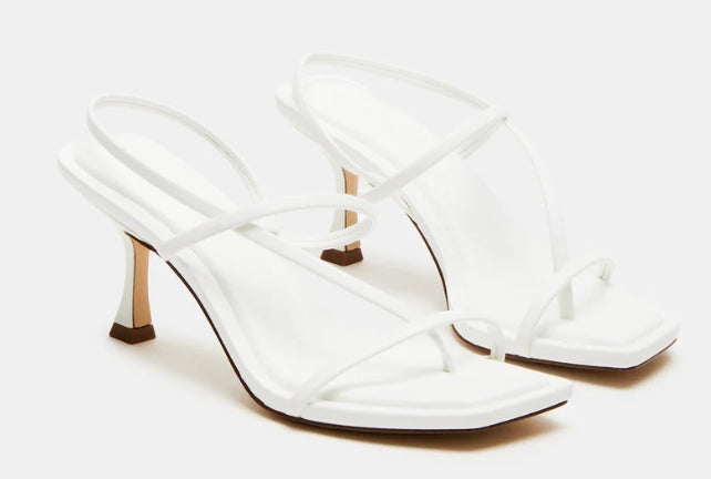 Dainty Strap Heel White