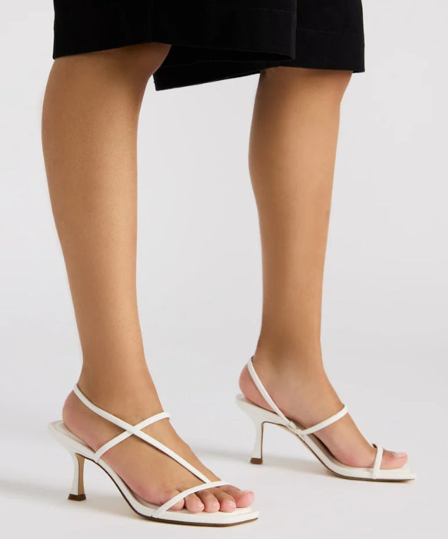 Dainty Strap Heel White