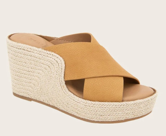 Porto Espadrille Wedge Tan