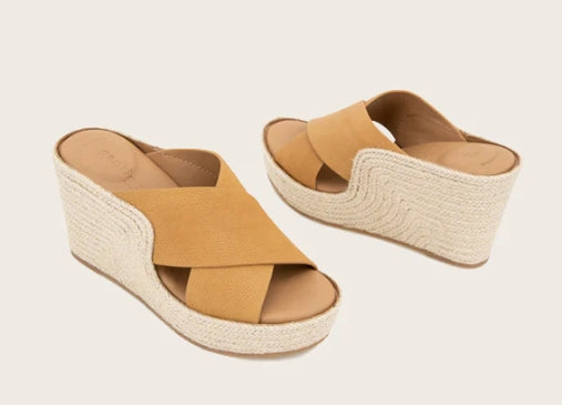 Porto Espadrille Wedge Tan