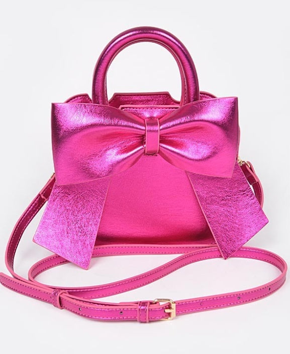Metallic Bow Front Bag