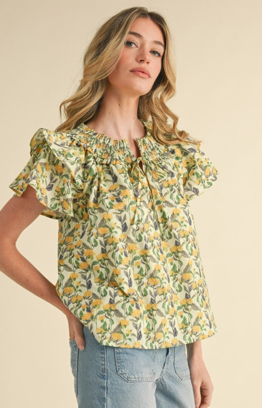 Kirsten Smocked Top