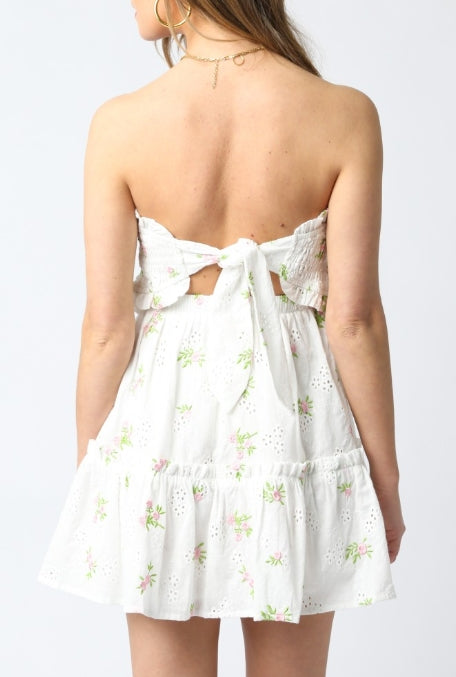 Atlas Dress Off White/Pink