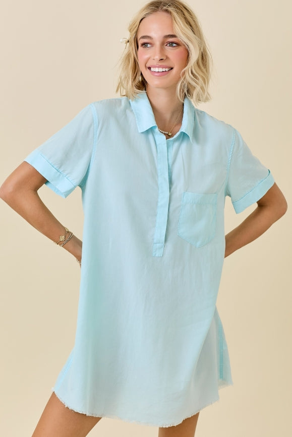 Calliope Shirt Dress Washed Blue