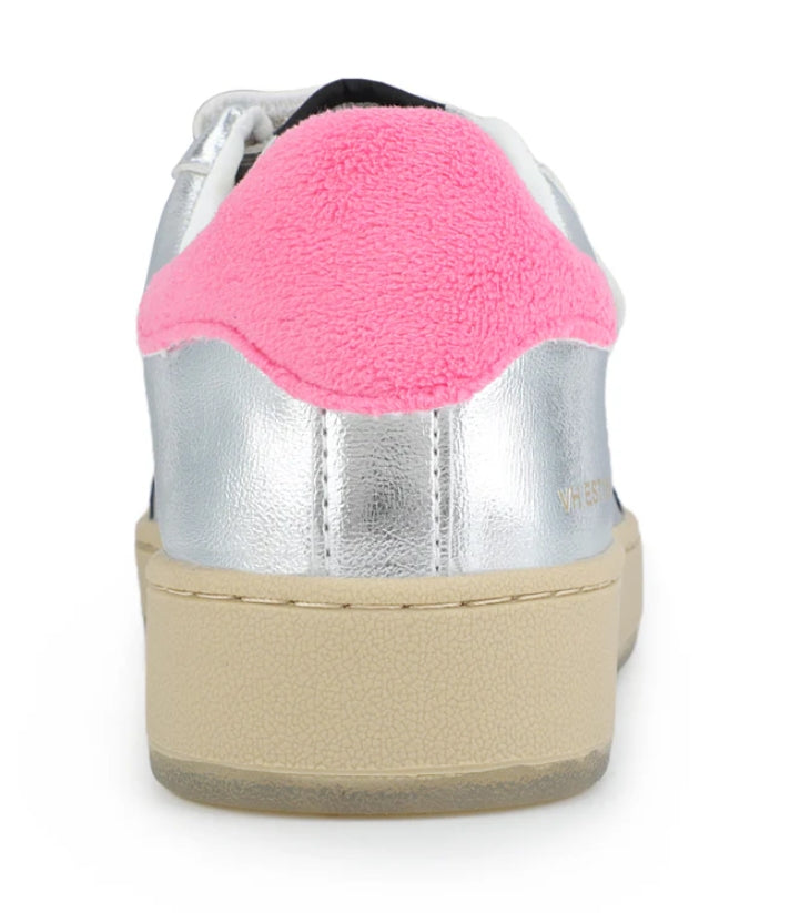 Metallic Velcro Sneaker Silver