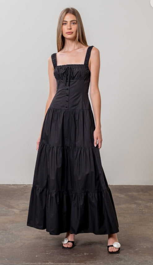Slvless Corset Maxi Dress