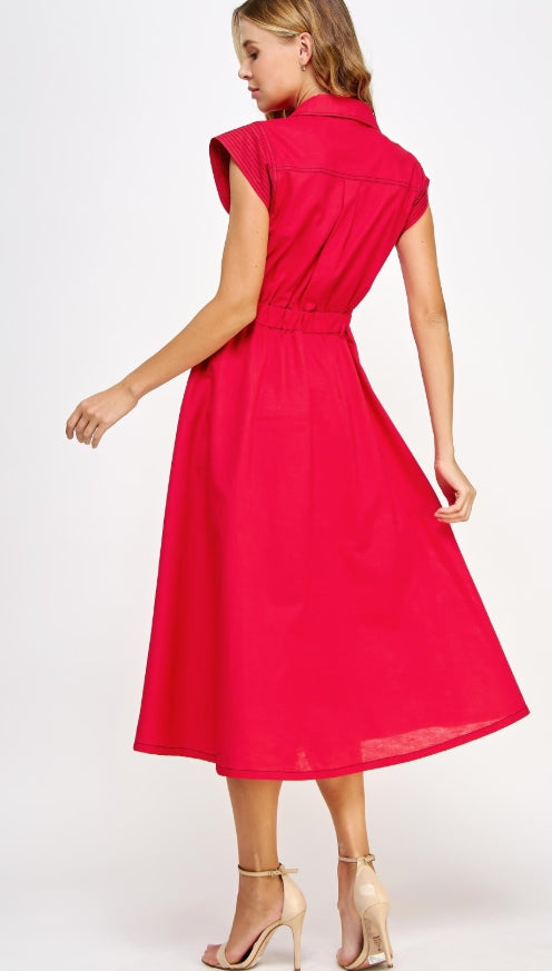 SLVLS Midi Dress Orange