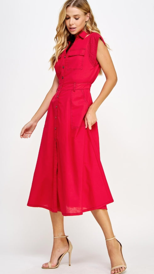 SLVLS Midi Dress Orange