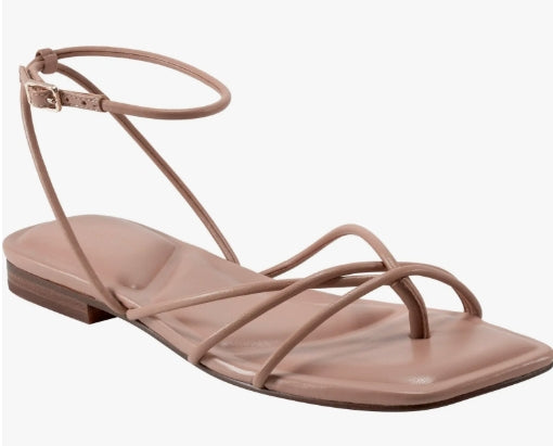 Mayte Strappy Flat Sandal LT. Natural