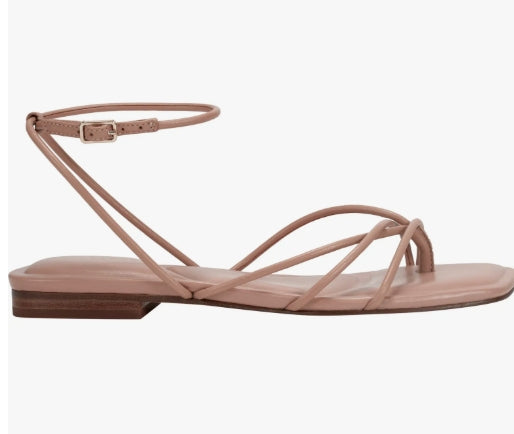 Mayte Strappy Flat Sandal LT. Natural