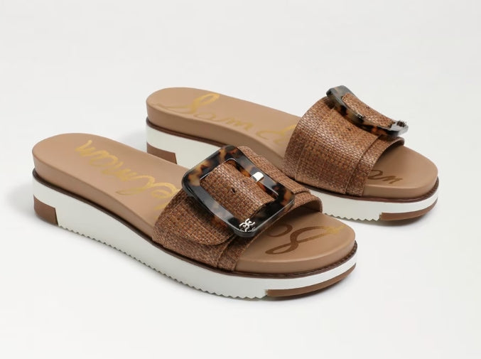 Platform Buckle Slide Cuoio