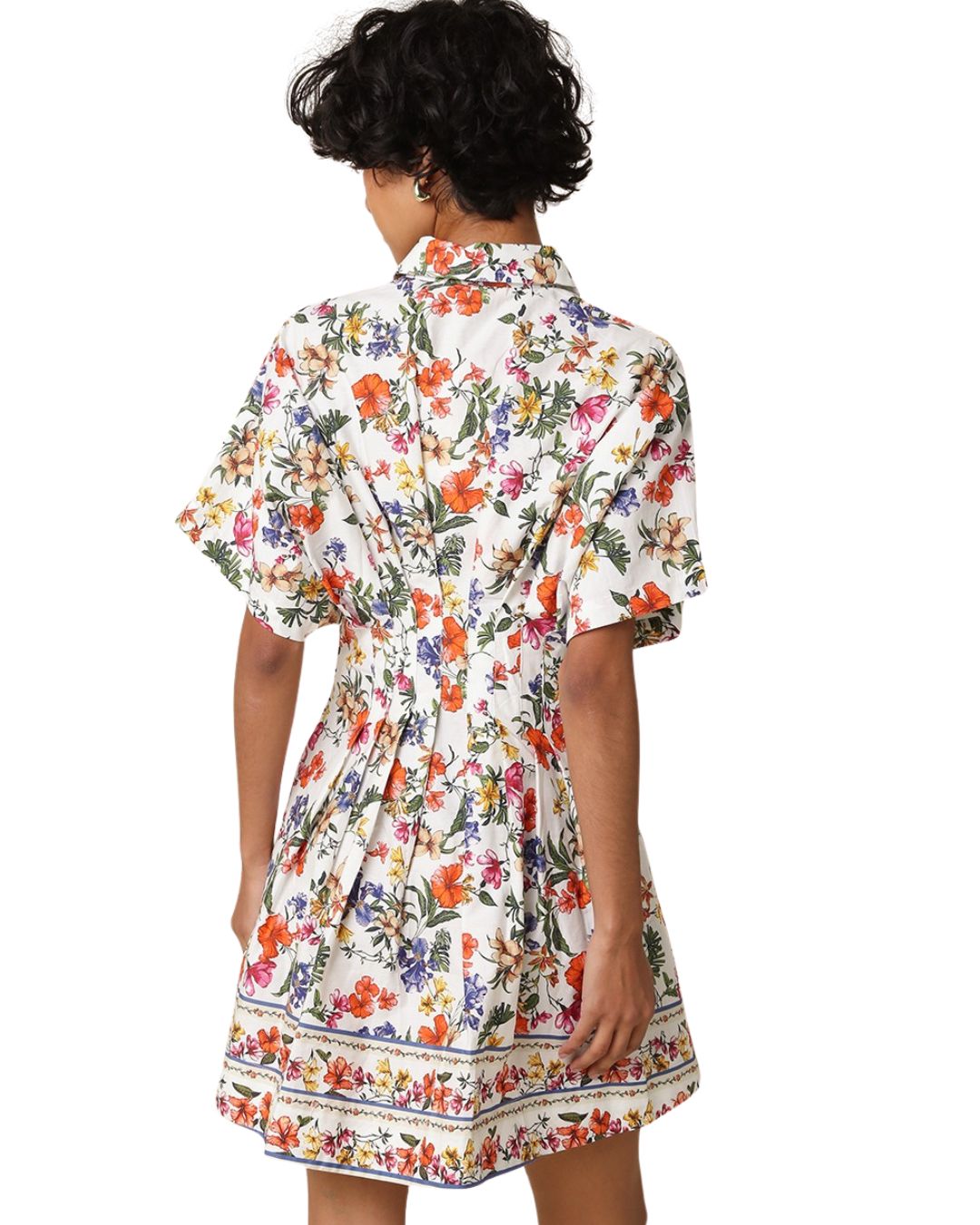 Rivie Dress White Orange Floral