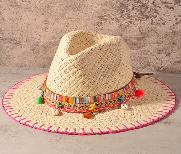 Assorted Nautical Straw Hat
