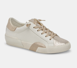 Zina Sneaker - White/Gold