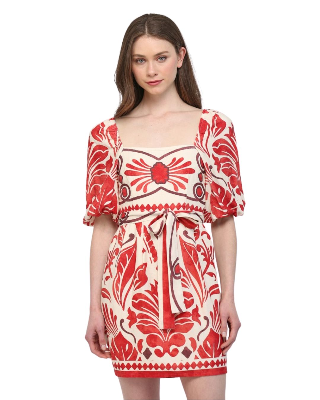 Rio Dress Ivory/Red