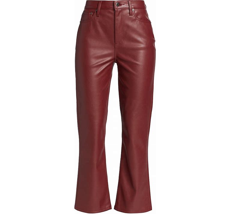 Lennon Leather Jean - Carmine