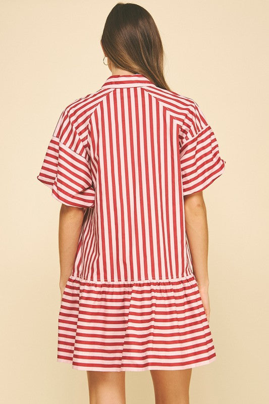 Evelyn Dress Red/Pink