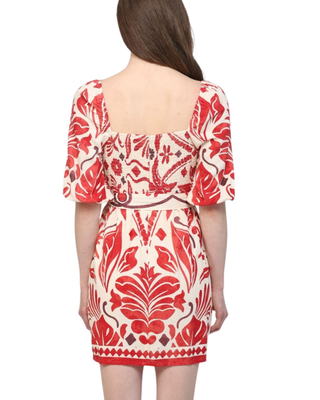 Rio Dress Ivory/Red