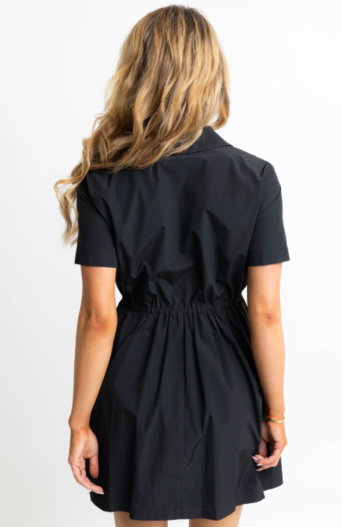 Cinch Waist Dress Black Black / S Cinch Waist Dress Black Black / S
