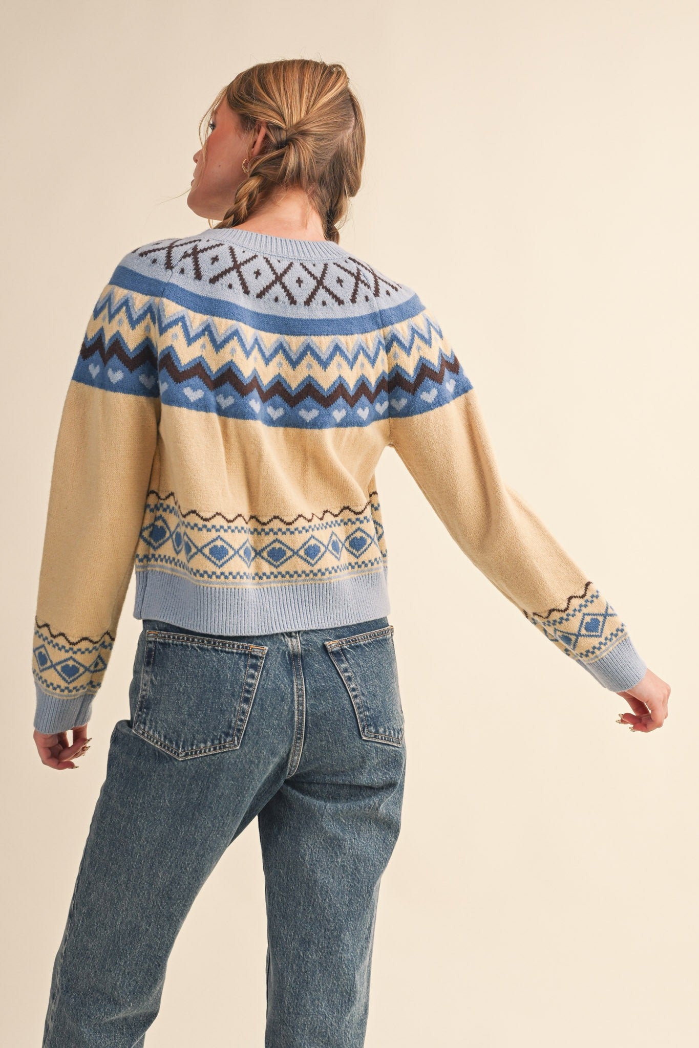 Bronte Sweater Blue/Brown