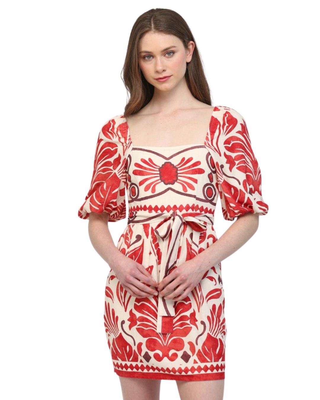 Rio Dress Ivory/Red
