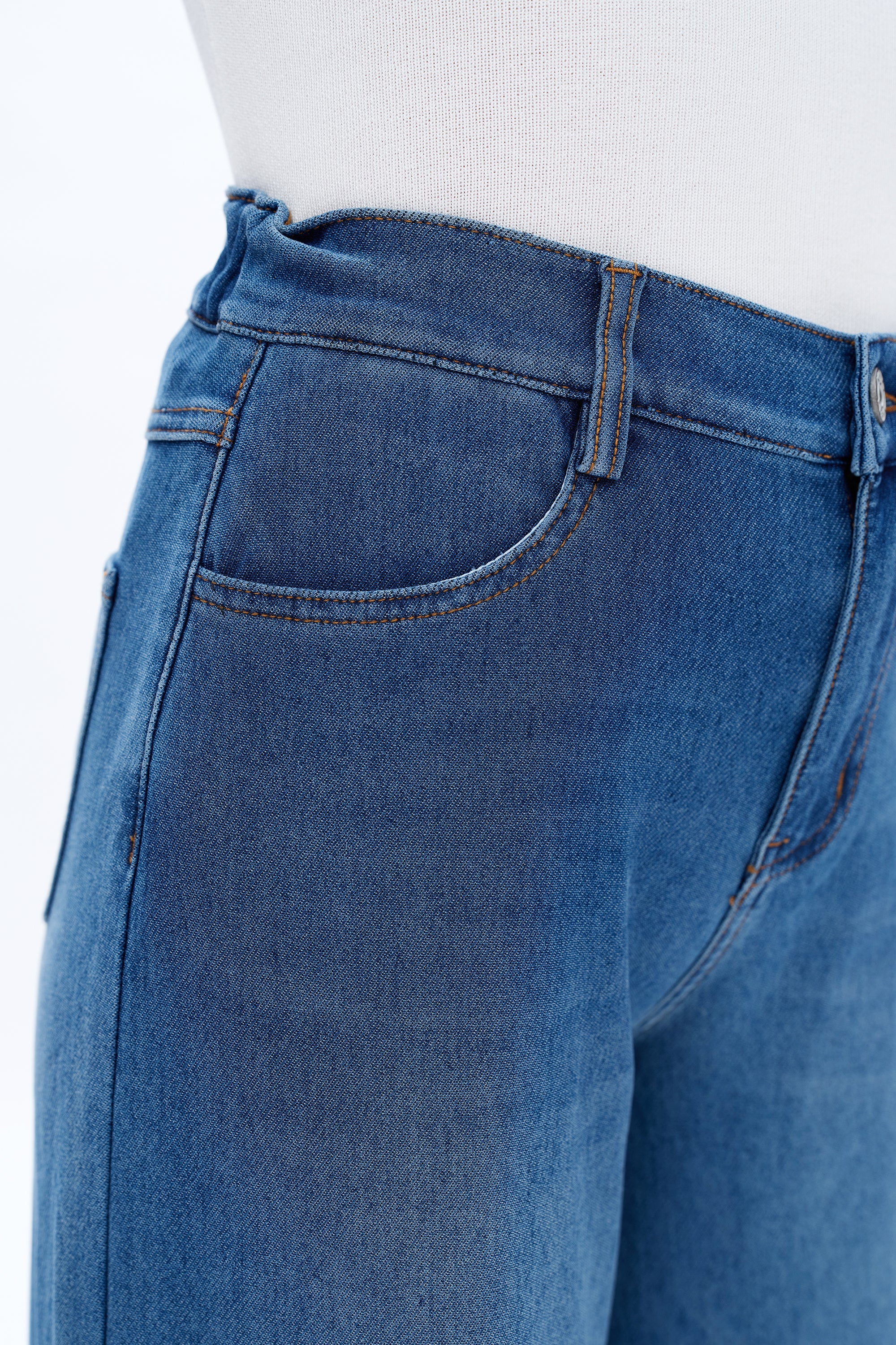 High Wide Leg Flare Bluebell
