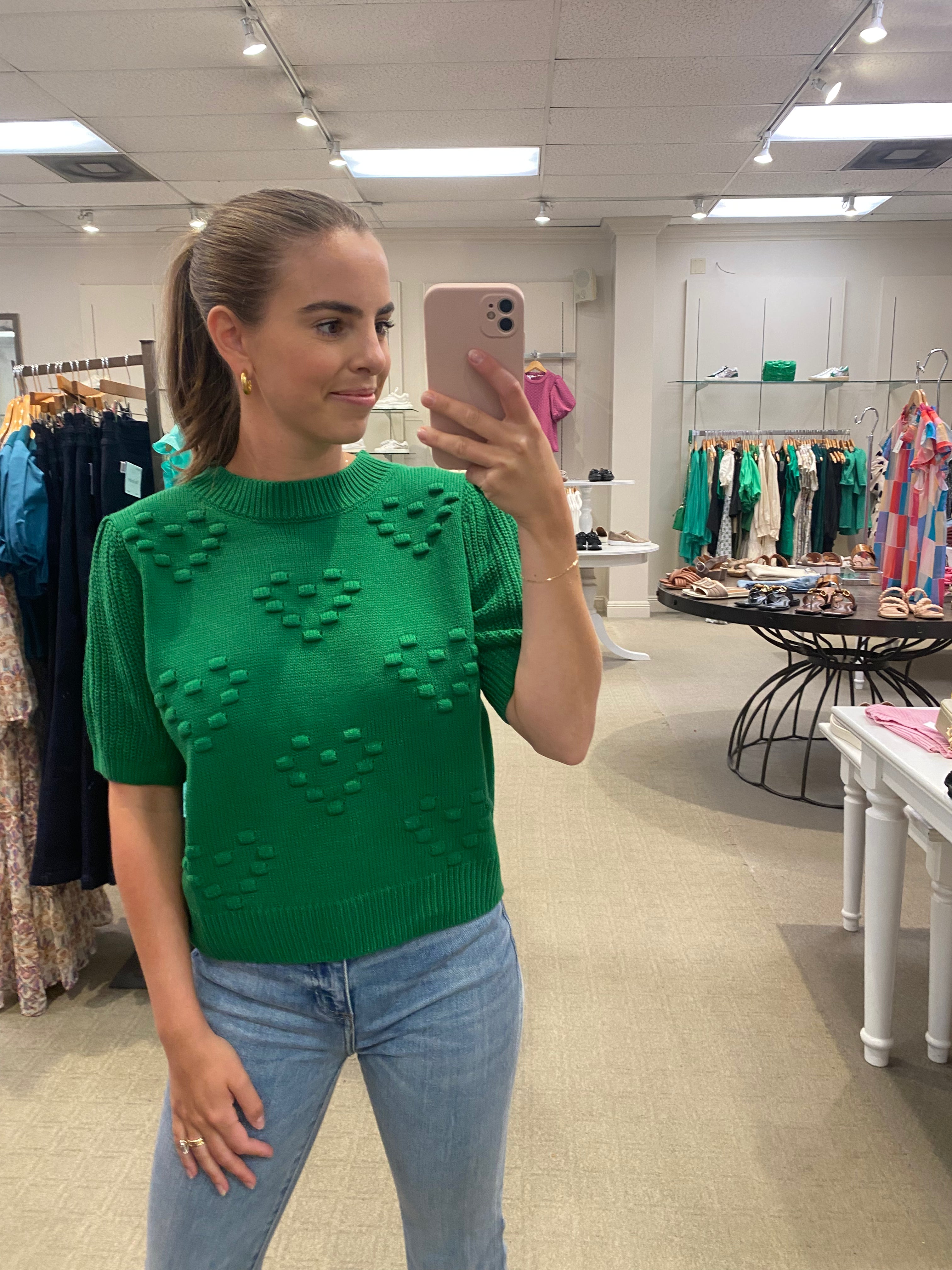 Kelsie Knit Sweater Green
