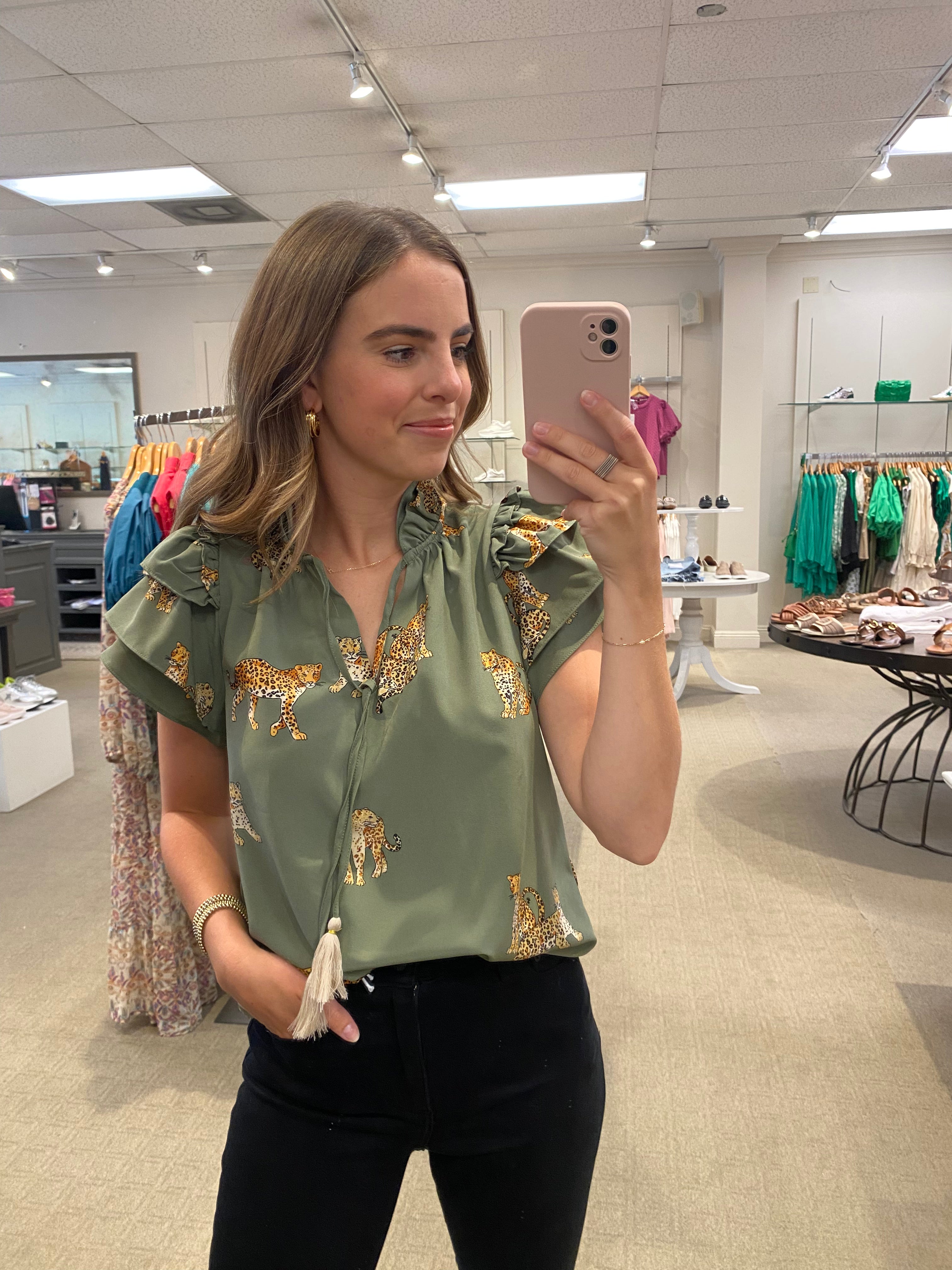 Jess Top Green