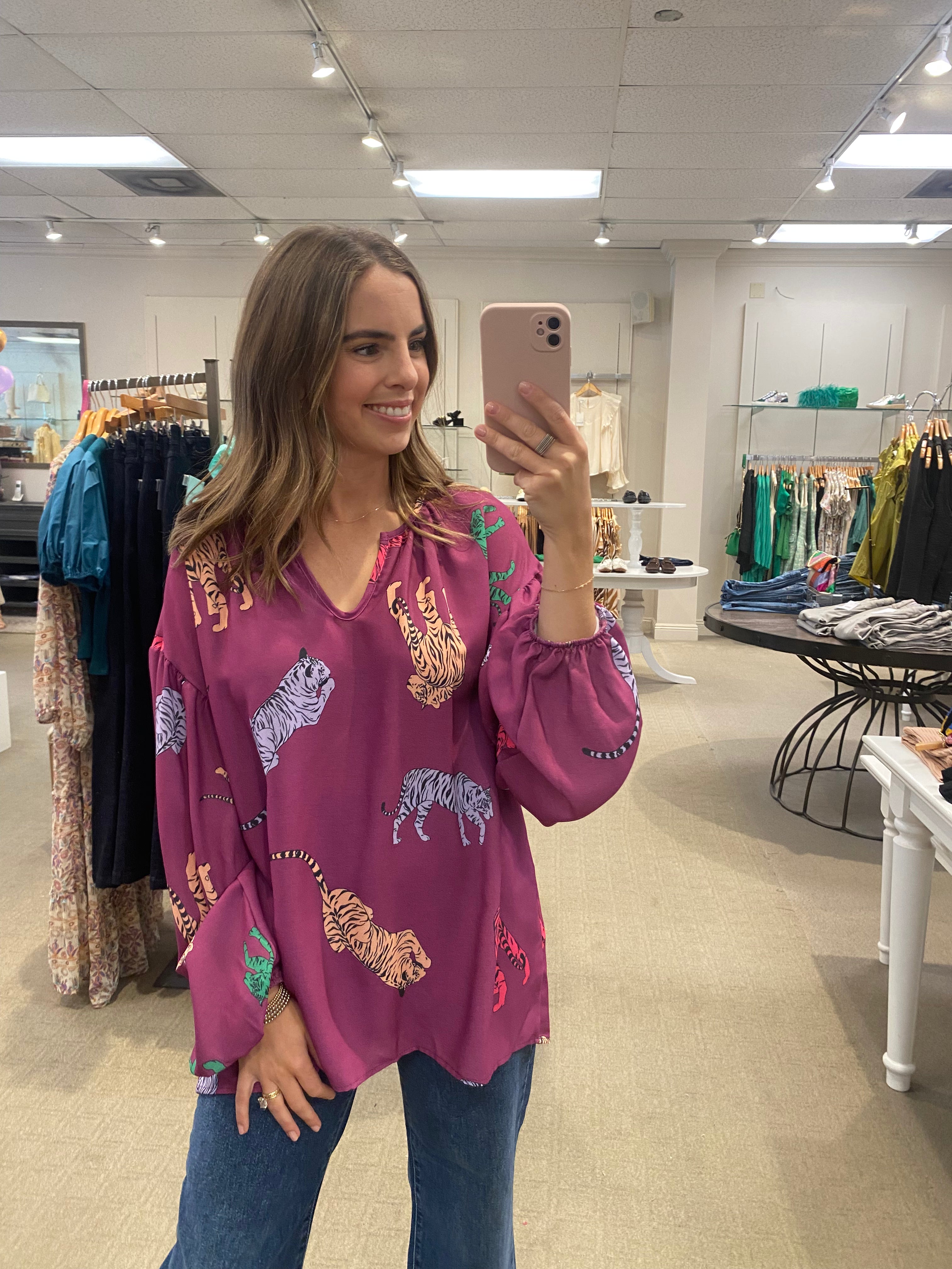 Multi Tiger Top Purple