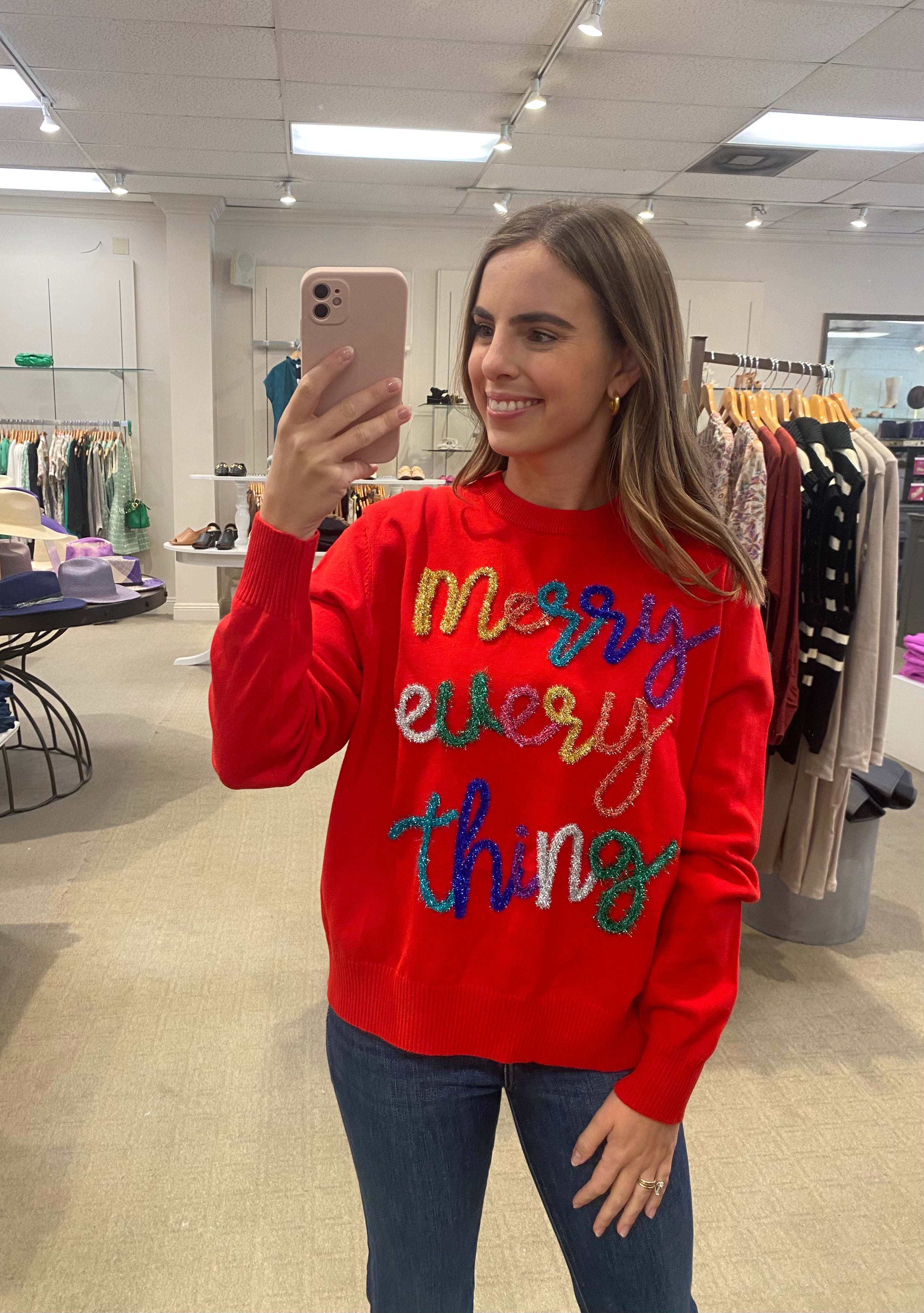 Merry Everything Sweater Red
