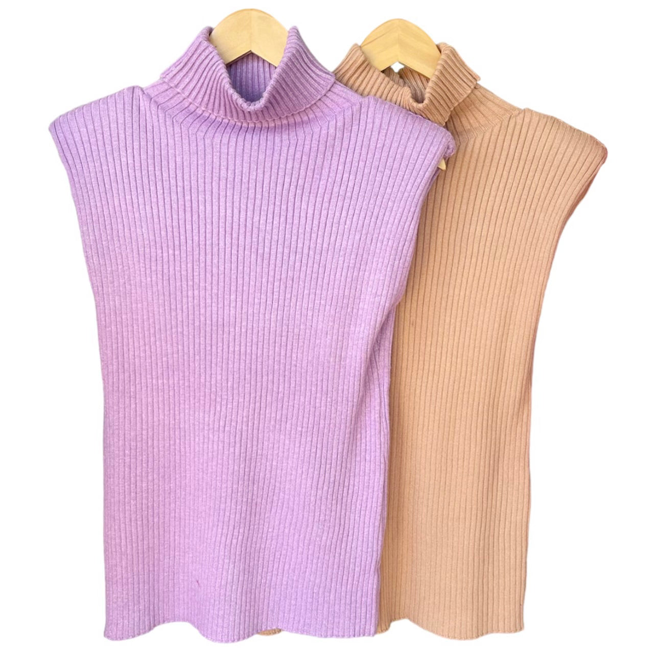Padded Turtleneck Lavender